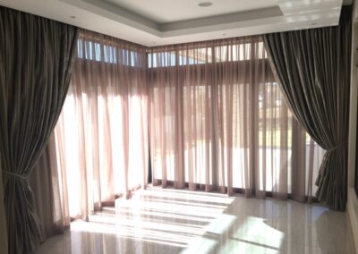 Curtains with White Tile